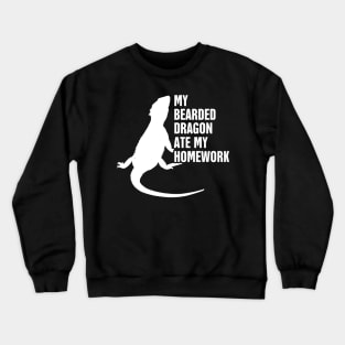 Homework | Funny Bearded Dragon Graphic Crewneck Sweatshirt